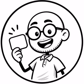 Retrato doodle monocromático de O Nomeador