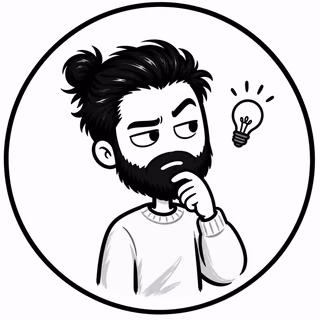 Retrato doodle monocromático de O Copywriter
