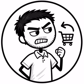 Retrato doodle monocromático de O Recuperador de Carrinho