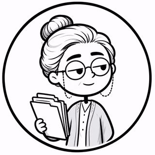 Retrato desenhado a brush pen de O Arquivista, organiza contexto, referências e decisões