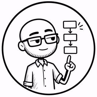 Retrato desenhado a brush pen de O Gestor de Processos, transforma tarefas recorrentes em operação