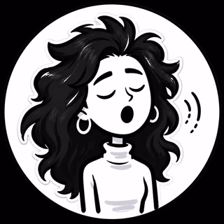 Retrato doodle monocromático de O Clone de Voz