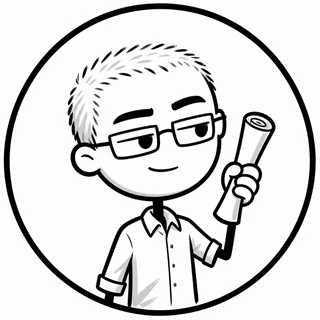 Retrato doodle monocromático de O Resumidor