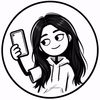 Retrato doodle monocromático de O Criador UGC