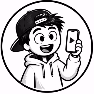 Retrato doodle monocromático de O Social Media