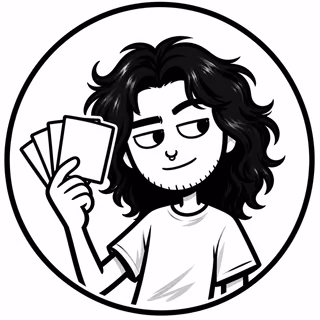 Retrato doodle monocromático de O Designer de Carrossel