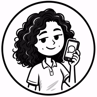Retrato doodle monocromático de O Vendedor de WhatsApp