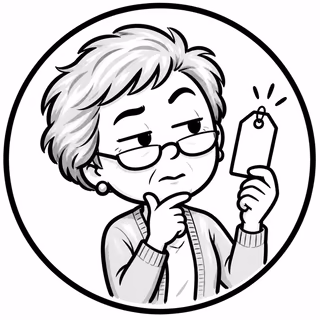 Retrato doodle monocromático de O Precificador